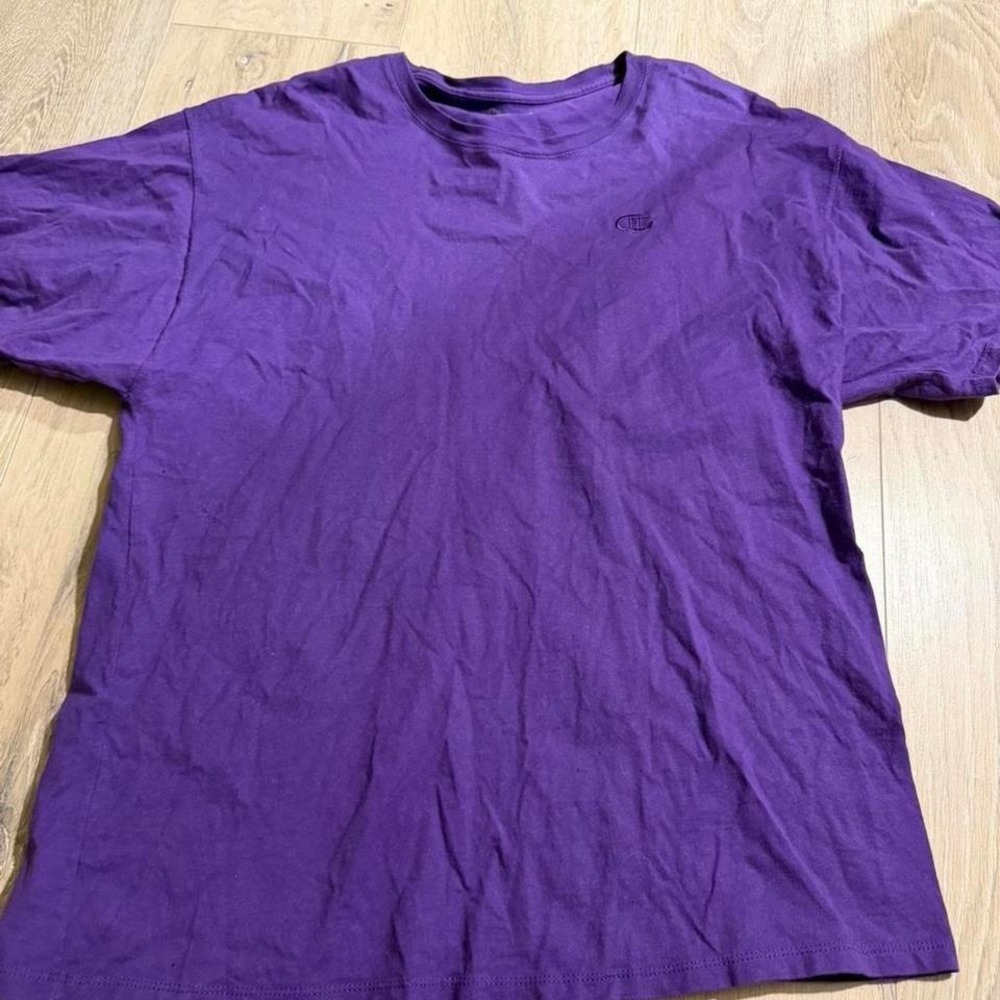 Purple Champion cotton‎ streetwear t-shirt #streetwear